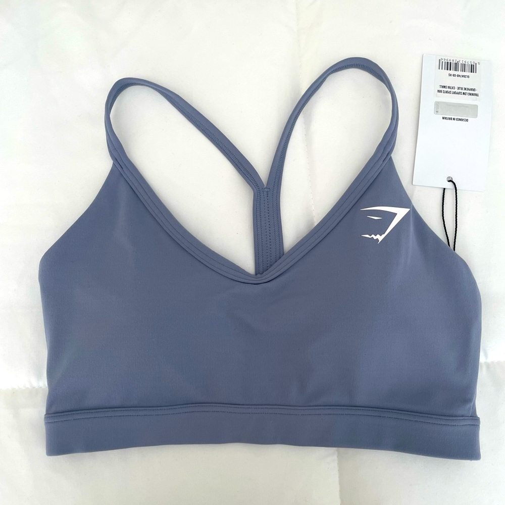 GYMSHARK TRAINING LOW SUPPORT SPORTS BRA- GRAPHENE BLUE